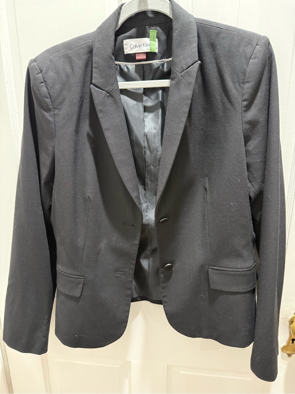 Calvin Klein Black Women's Tailored Two-Button Blazer
